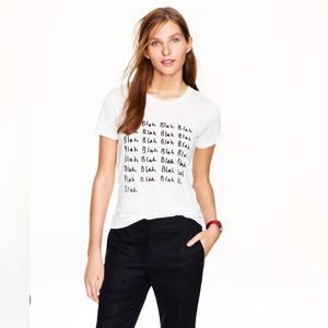 NWT Hugo Guinness for J.Crew Blah Blah Linen Tee